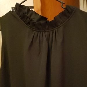 Lane Bryant high low ruffle hem blouse